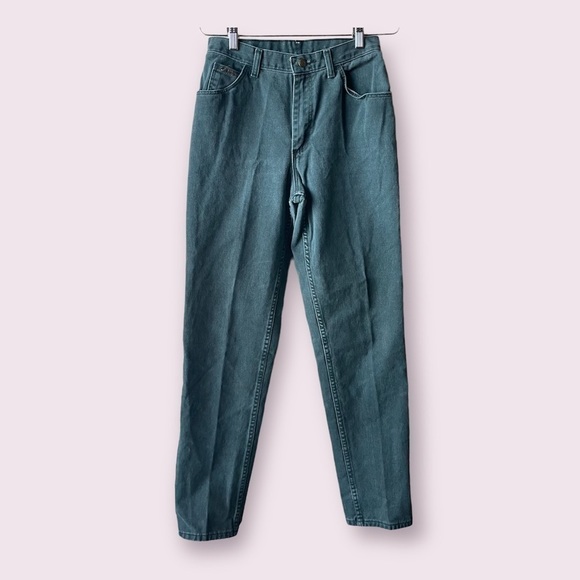 Wrangler Vintage Blue High Waist Tapered Leg Jeans - Picture 1 of 9